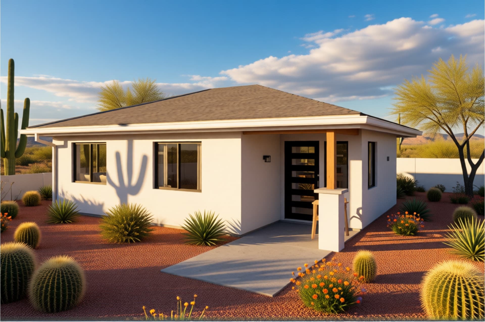 Horizon Line studio ADU shown on an Arizona lot